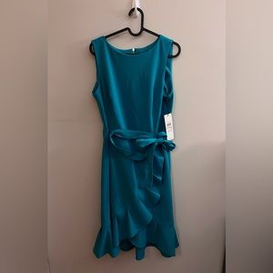 Calvin Klein Size 10 Teal Dress